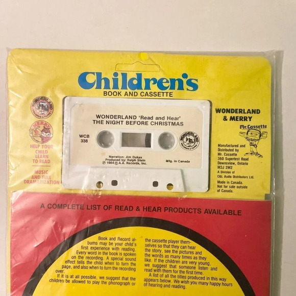 Vintage 1984 The  Night Before Christmas Read Along Book Cassette Tape - Picture 8 of 11